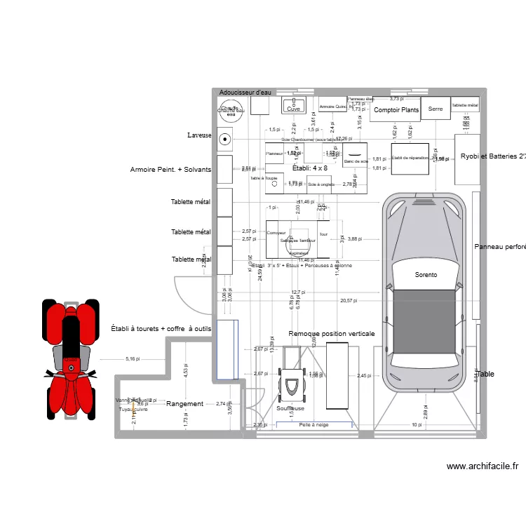 Garage 3. Plan de 