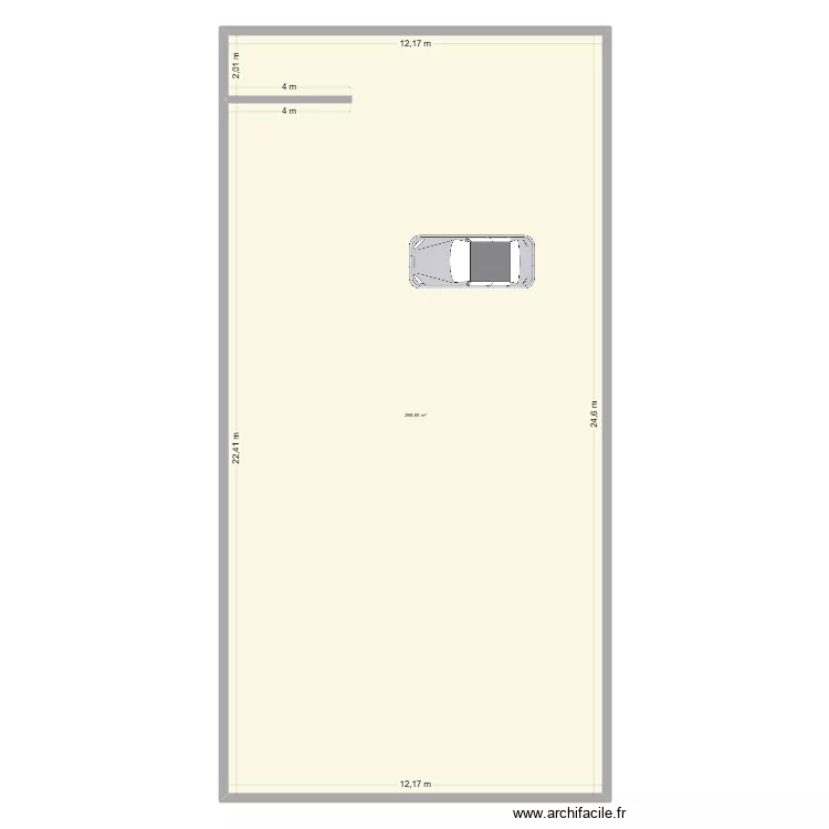 ferrari. Plan de 1 pièce et 299 m²