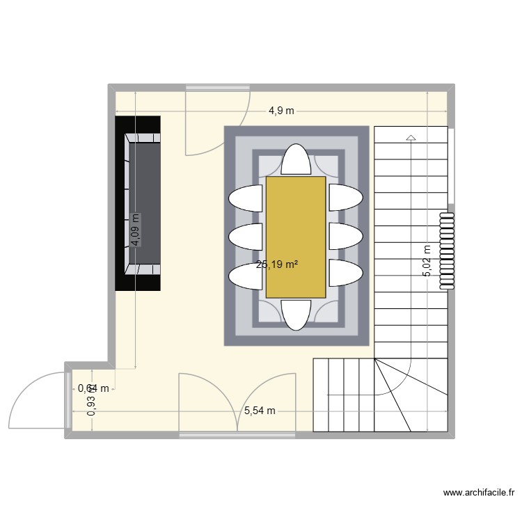 Salle &agrave; manger Alis&eacute;e & Ga&euml;l. Plan de 0 pièce et 0 m2
