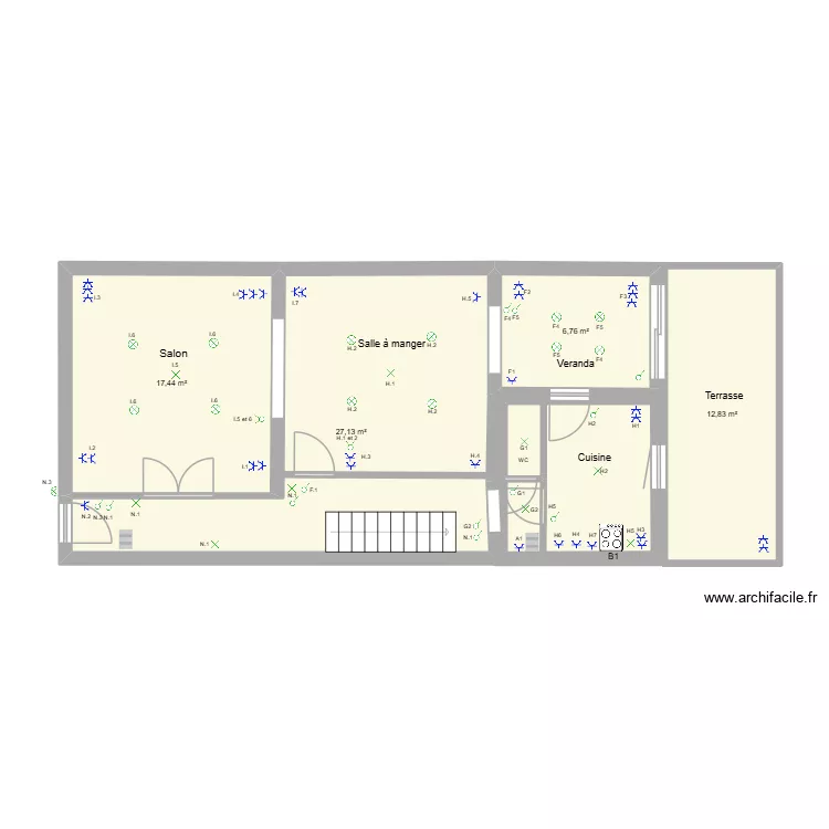 Gaetan Rez. Plan de 5  et 73 m²