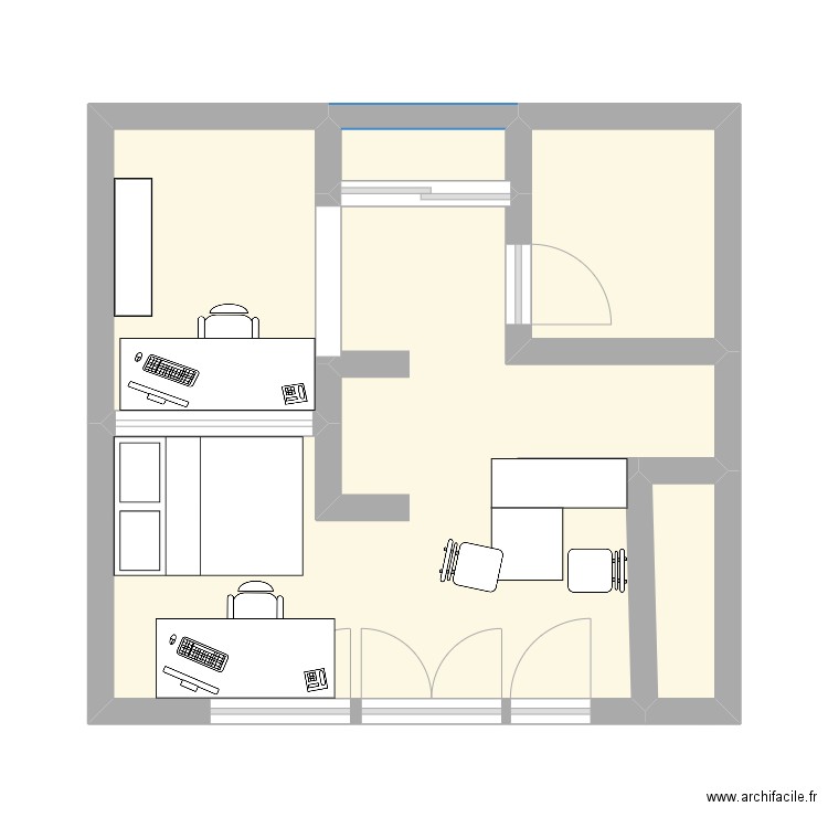 BUREAUprojet. Plan de 5 pièces et 30 m2