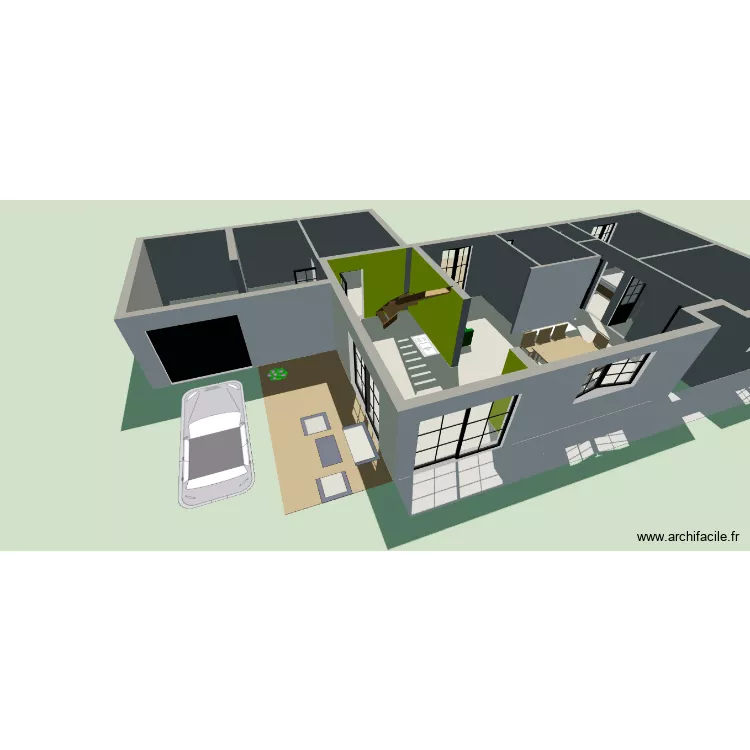 ICI. Plan de 6 Pièces et 115 m²