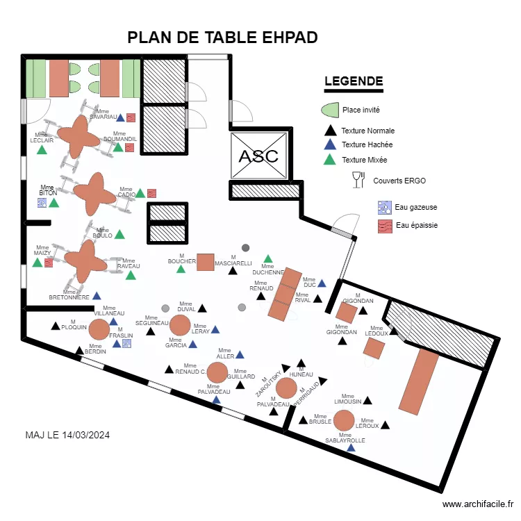 PLAN DE TABLE EHPAD MAJ 14/03. Plan de 