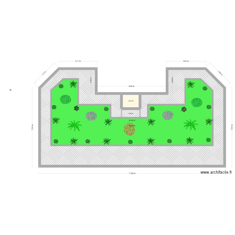 Maison 3. Plan de 14 pièces et 185 m2