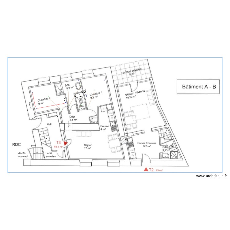 rdc st germaon snl. Plan de 0 pièce et 0 m2