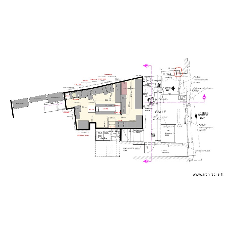 NANTES. Plan de 1 pièce et 26 m2