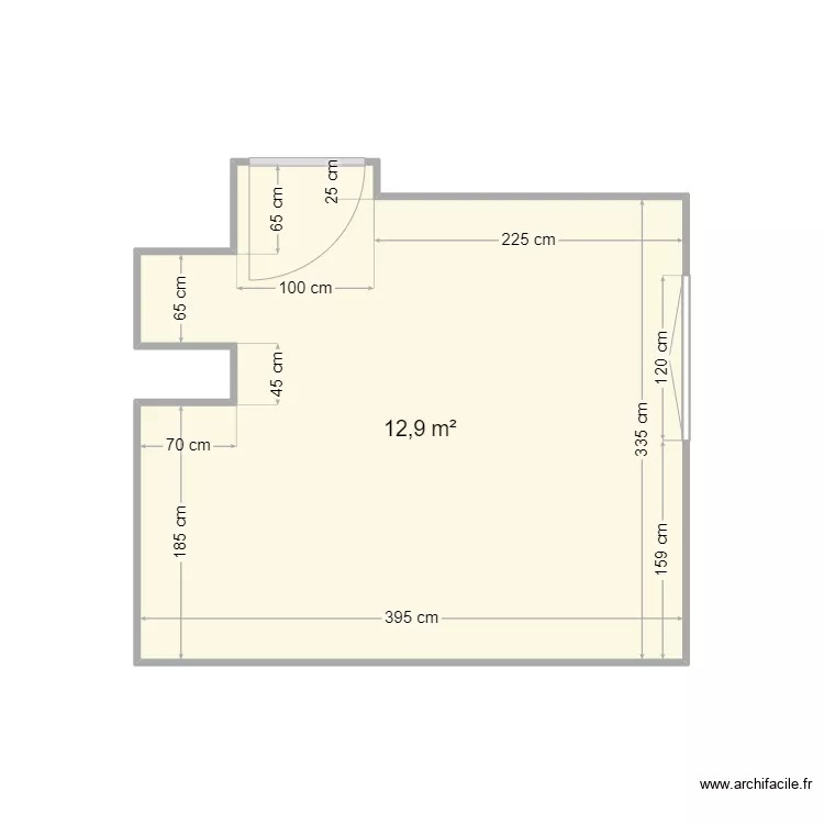 Chambre Rose. Plan de 