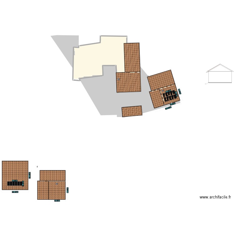 GARCIN. Plan de 3 pièces et 686 m2