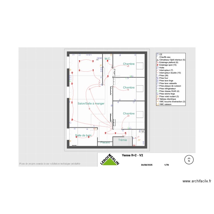 Yenne R+2. Plan de 0 pièce et 0 m2