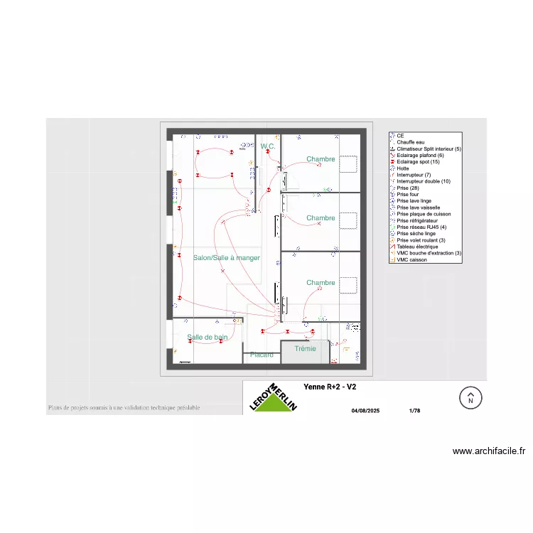 Yenne R+2. Plan de Yenne R+2. Plan de