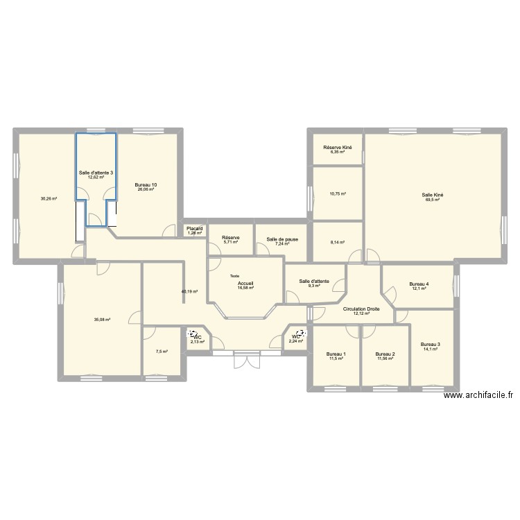 Plan kiné 2. Plan de 0 pièce et 0 m2