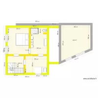 Vue plan etage 1 projet extension WWM02.25 Eghez&eacute;e