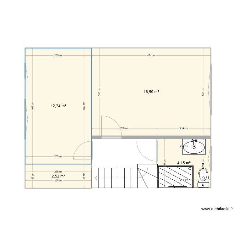 2e étage. Plan de 0 pièce et 0 m2