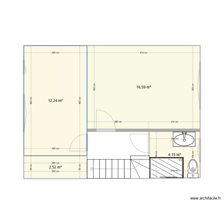 2e &eacute;tage. Plan de 