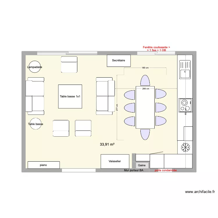 Cuisine variante Darty. Plan de 