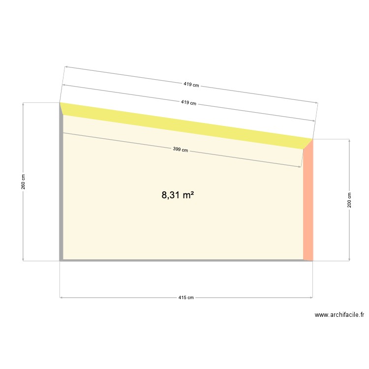 Coupe pergola home 2024. Plan de 1 pièce et 8 m2