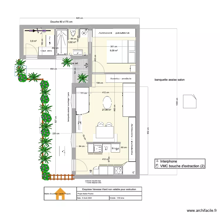 T2 Pioche / cuisine version 7. Plan de T2 Pioche / cuisine version 7. Plan de