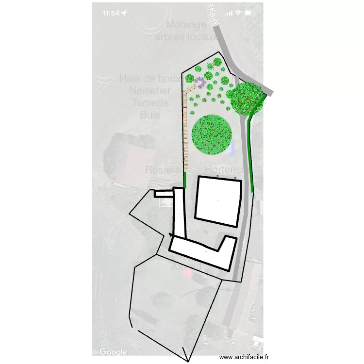 Exterieur - jardin thairé. Plan de Exterieur - jardin thairé. Plan de