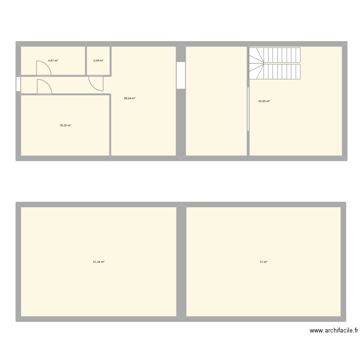 plan 1. Plan de 7 pièces et 204 m2