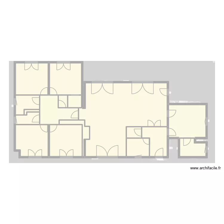 Nad&egrave;ge. Plan de 14  et 166 m²