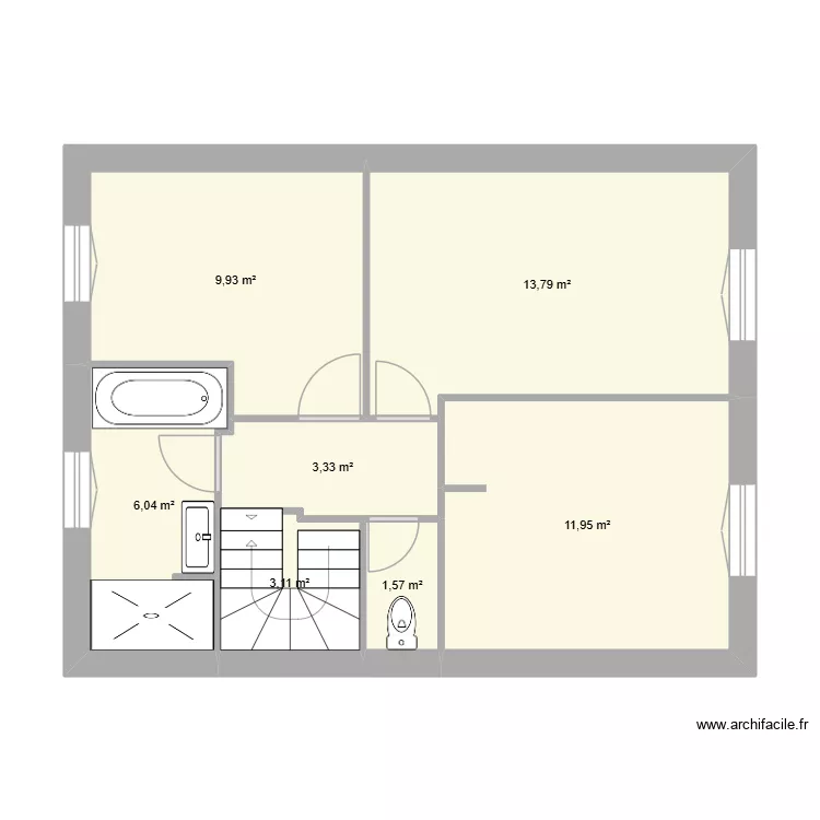 j-luc1. Plan de 13  et 134 m²