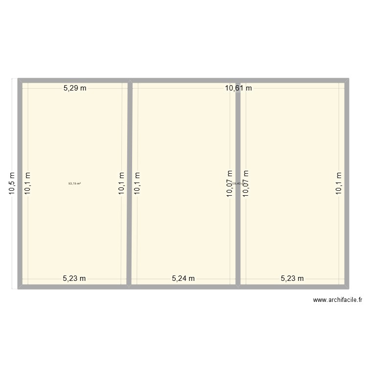 sous basement. Plan de 2 pièces et 159 m2