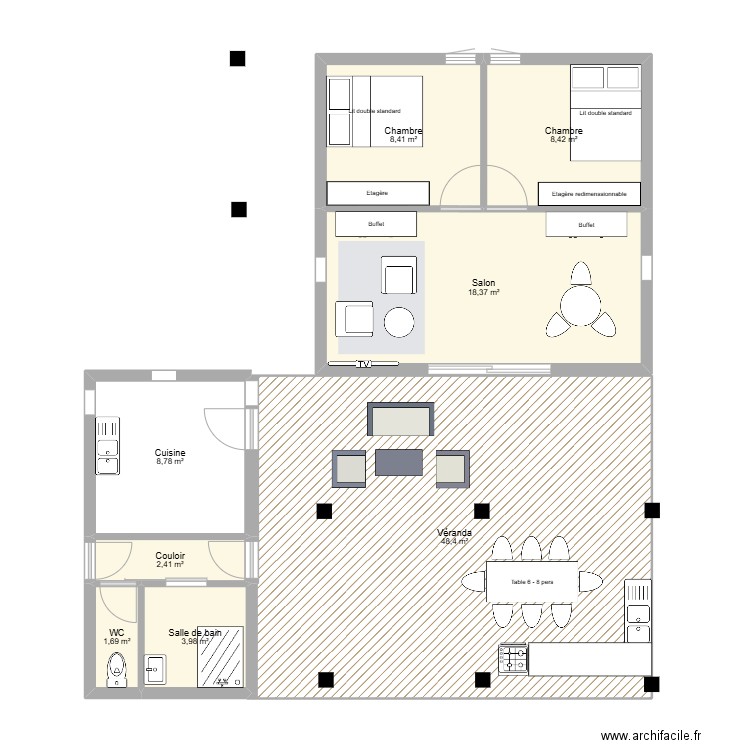 Hnaman renov. Plan de 0 pièce et 0 m2