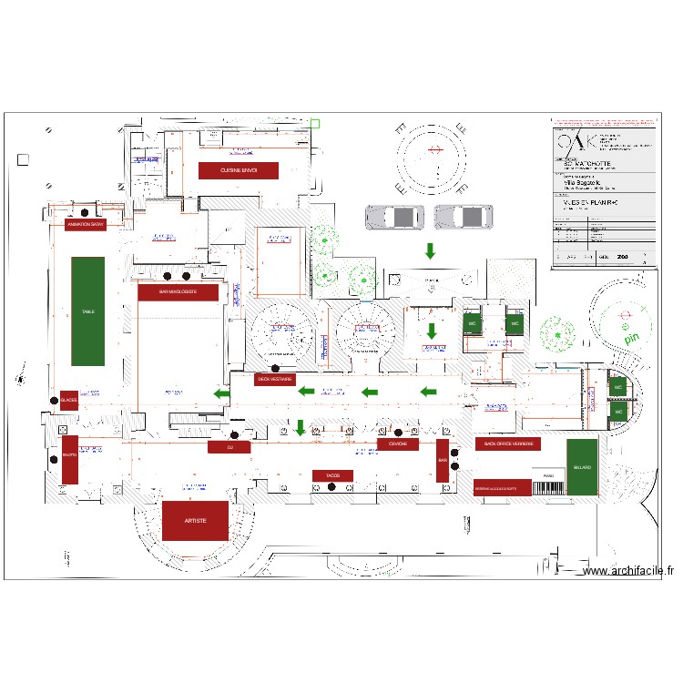 Bagatelle plan soirée. Plan de 0 pièce et 0 m2