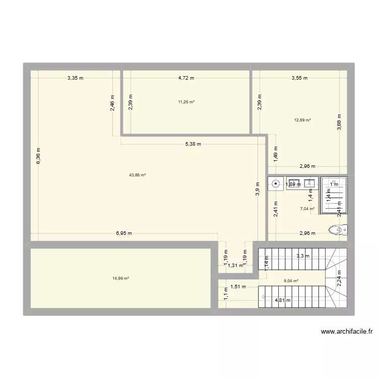 Etage 4 version bleu2. Plan de 6 et 99 m² Etage 4 version bleu2. Plan de 6 et 99 m²