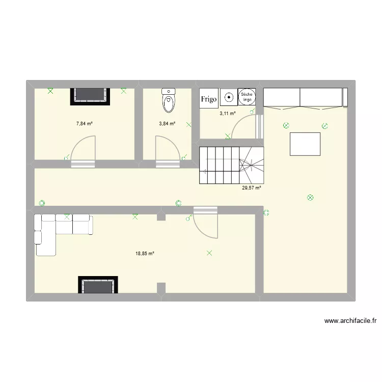 projet nemours. Plan de 5 pièces et 63 m² projet nemours. Plan de 5 pièces et 63 m²