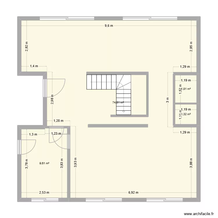 Chézy - actuel. Plan de 4 et 88 m² Chézy - actuel. Plan de 4 et 88 m²