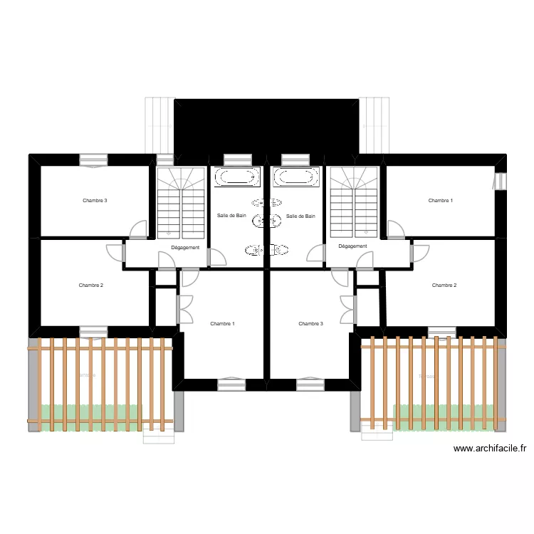 CNR Beauchastel. Plan de 33  et 237 m²