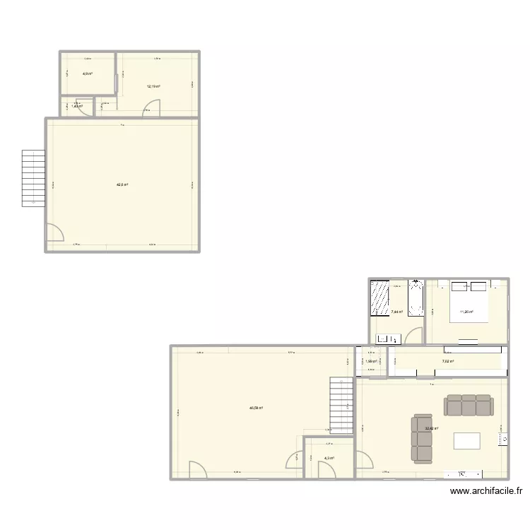 Maison L&eacute;oooo. Plan de 11  et 173 m²