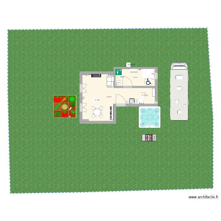 appart dans paris fini fini FINI  dd. Plan de 2 pièces et 46 m2
