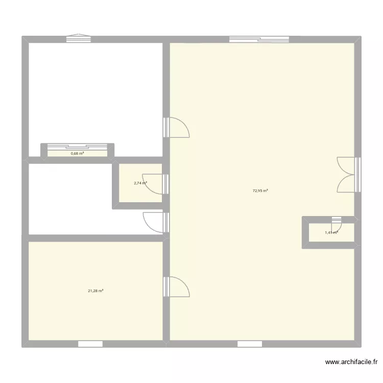 King's Plan. Plan de 5  et 111 m²