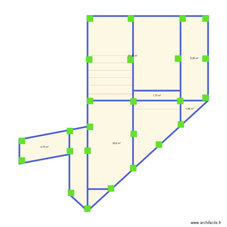 Du port. Plan de 6 pièces et 78 m2