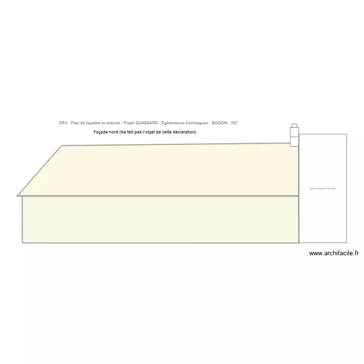 Bogon2 plan de facades et toit (nord). Plan de 