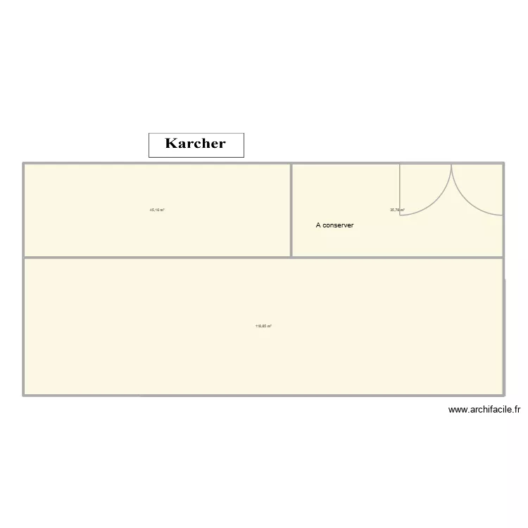 eddy. Plan de 3  et 200 m²
