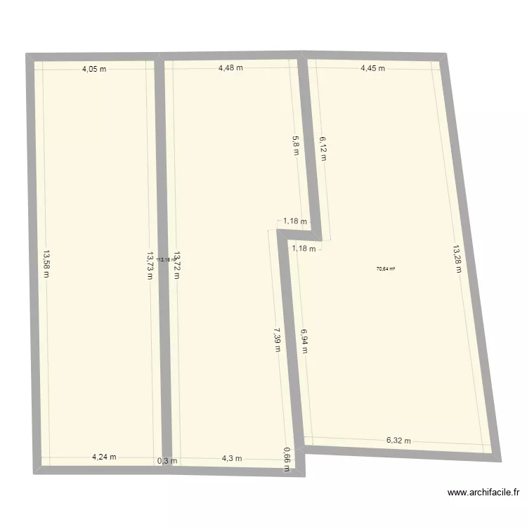 russange. Plan de 2  et 184 m²