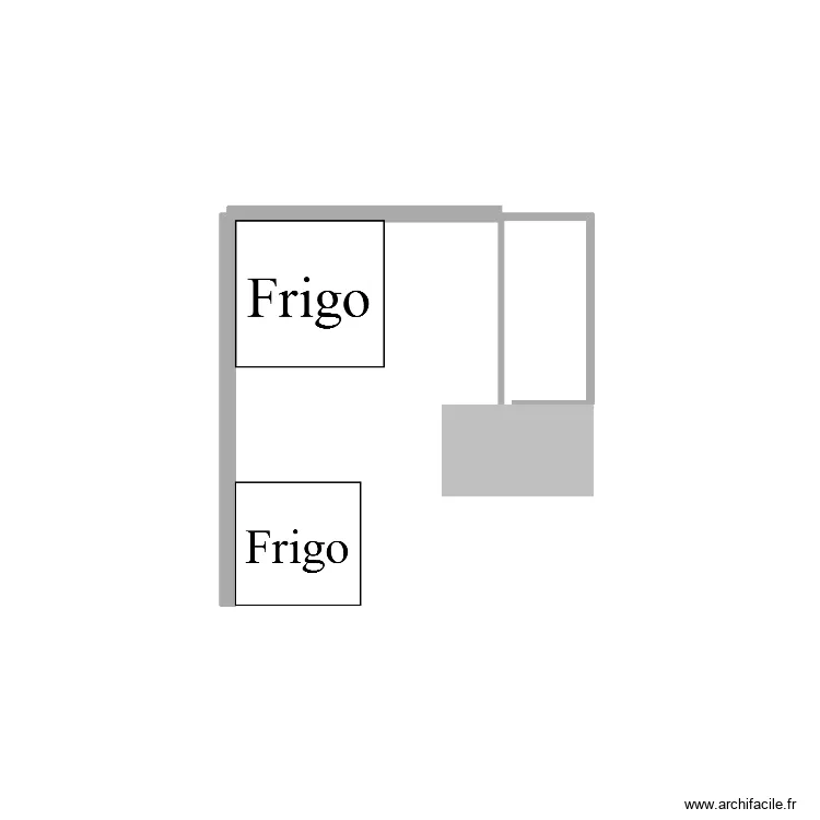 frigo. Plan de 