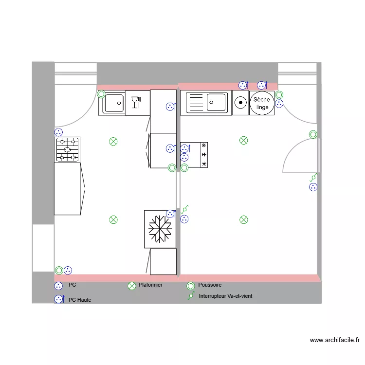 Arriere cuisine Juin 26 Electricit&eacute;. Plan de 