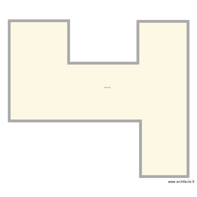 Projet maison. Plan de 1 pièce et 203 m2