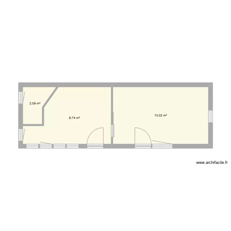 CABANON JOUSEAU. Plan de 3  et 25 m²