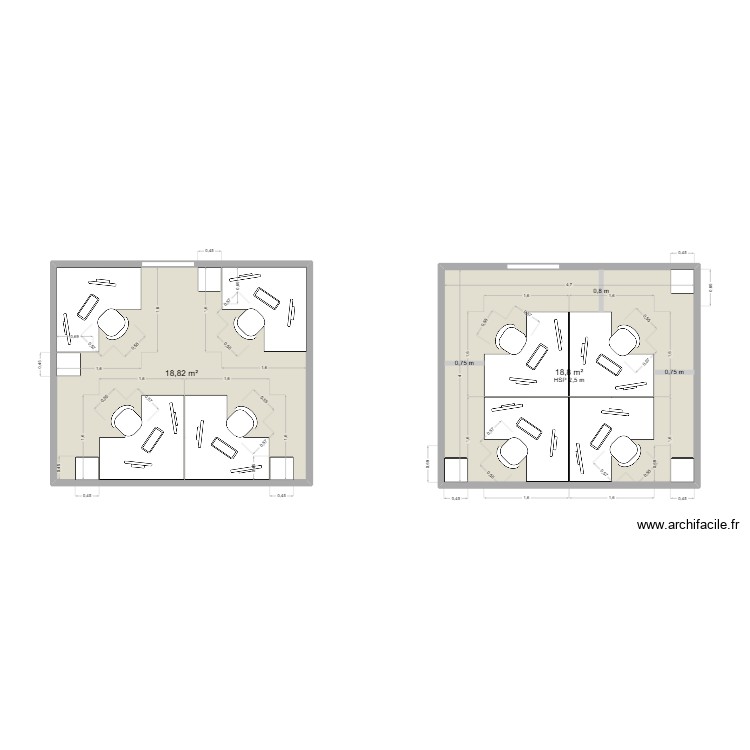 bureau sabrina. Plan de 0 pièce et 0 m2