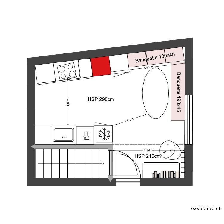 Capucines 20 V3. Plan de 2 pièces et 19 m2