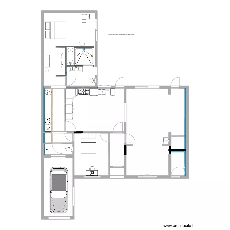 Maison isolation. Plan de 