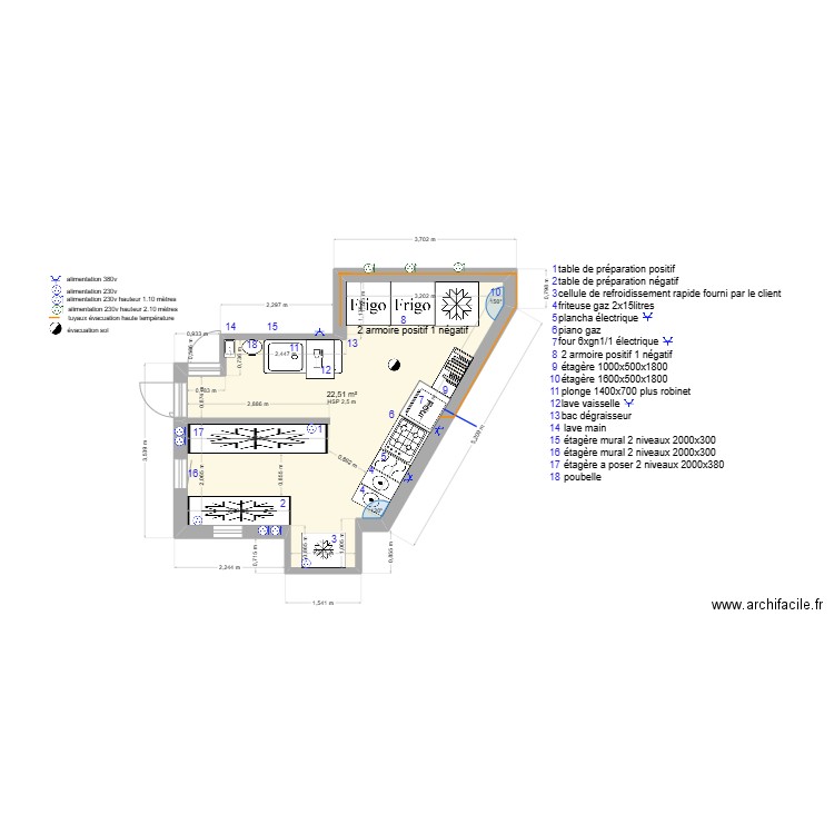 canon Dor0.11. Plan de 1 pièce et 23 m2