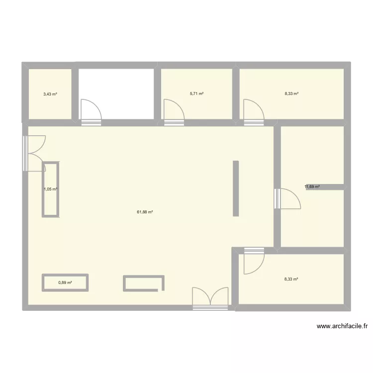 atelier D36 enedis. Plan de 8  et 104 m²