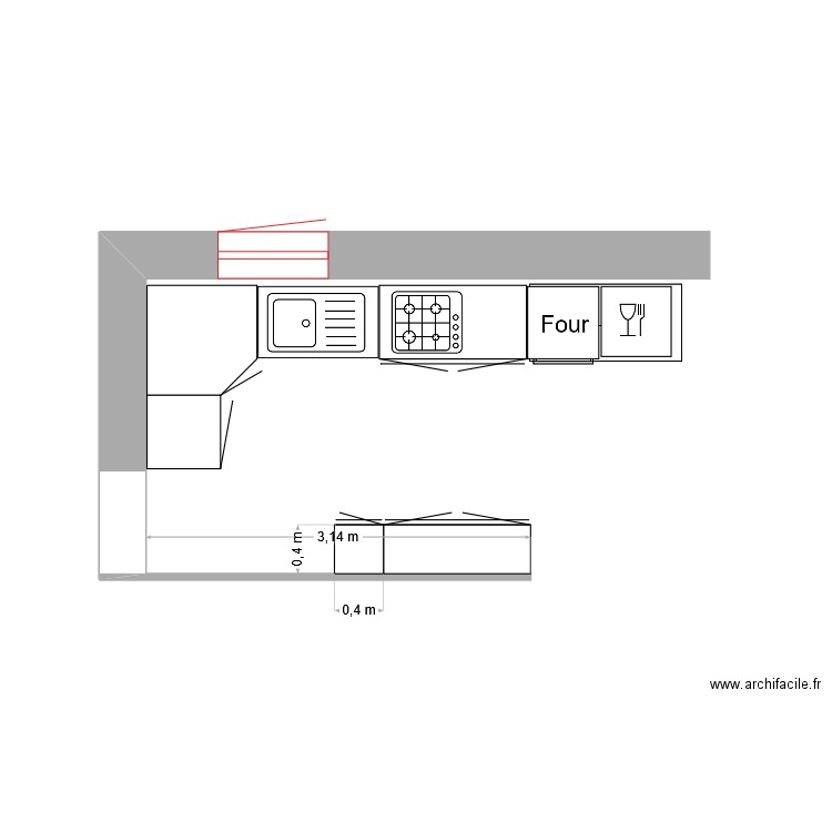 CUISINE KERBRAT. Plan de 0 pièce et 0 m2