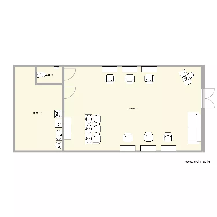 Florian Chloe. Plan de 3  et 79 m²